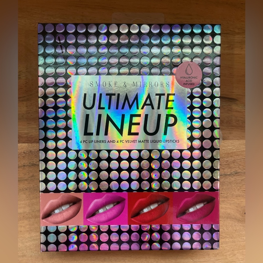Smoke And Mirrors Ultimate Lineup 4 LIP LINERS & 4 VELVET MATTE LIQUID LIPSTICKS